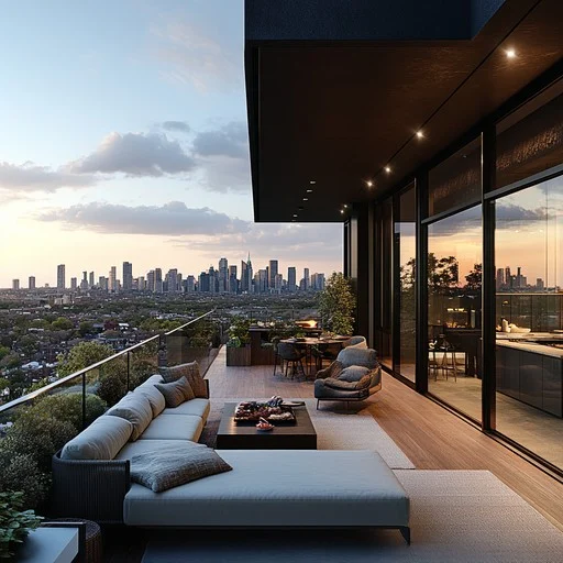luxurious balcony view stockcake